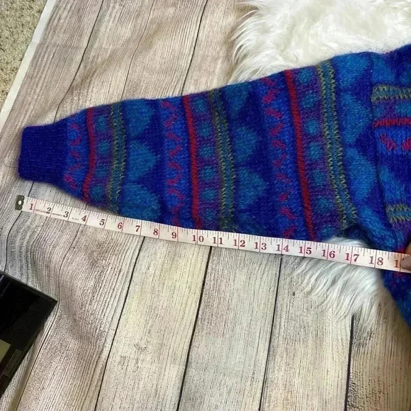 Icelandic Design Mohair and Wool Cardigan Sweater with Pockets Size S/M - Picture 9 of 9